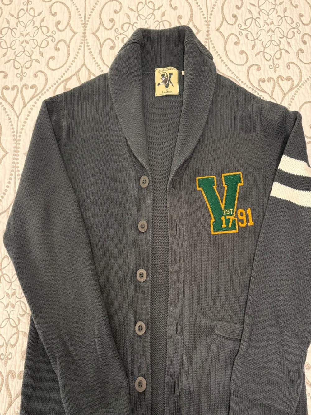 T. Dalton Collegiate Varsity Cardigan Sweater University of Vermont.